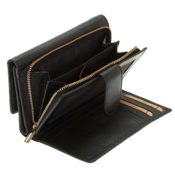 Γυναικείο Δερμάτινο Πορτοφόλι LAVOR 1-6019BK Μαύρο