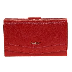 Γυναικείο Δερμάτινο Πορτοφόλι LAVOR 1-6019RD Κόκκινο