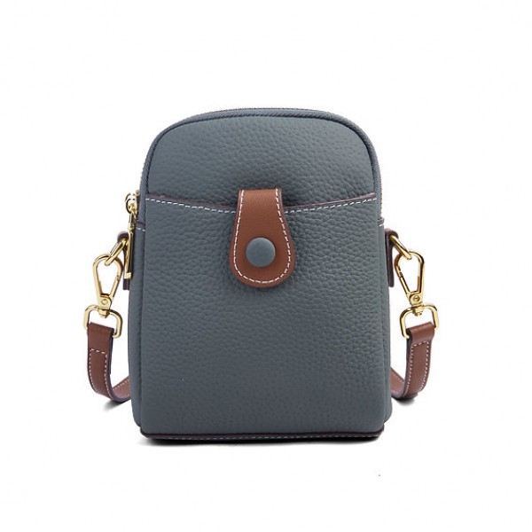 Δερμάτινη Γυναικεία Τσάντα Χιαστί Πλάτης Lavor 1-801GR Γκρι Δερμάτινη Γυναικεία Τσάντα Χιαστί Πλάτης Lavor 1-801GR Γκρι