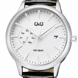Ρολόι Χειρός Q&Q A12A-004PY Πολλαπλών ενδείξεων