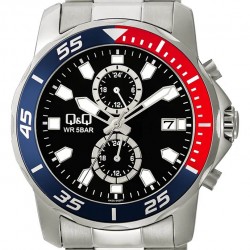 Ρολόι Χειρός Q&Q A42A-002PY Πολλαπλών ενδείξεων