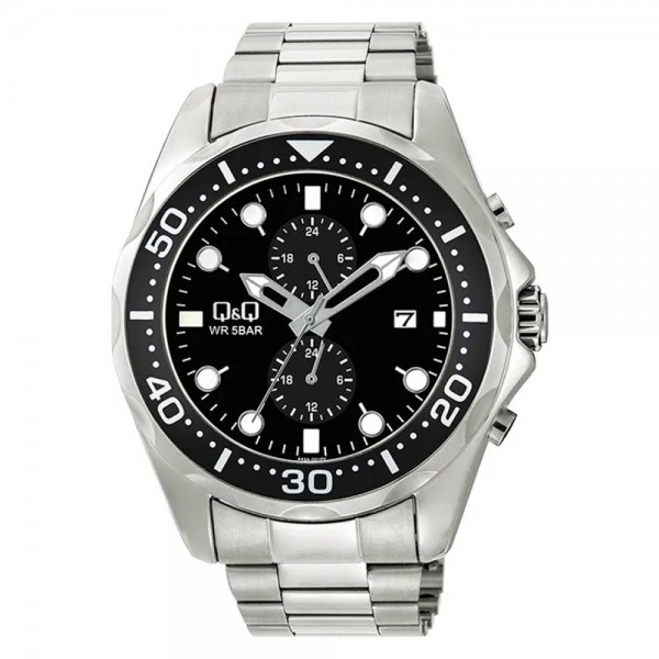 Ρολόι Χειρός Q&Q A43A-001PY Πολλαπλών ενδείξεων