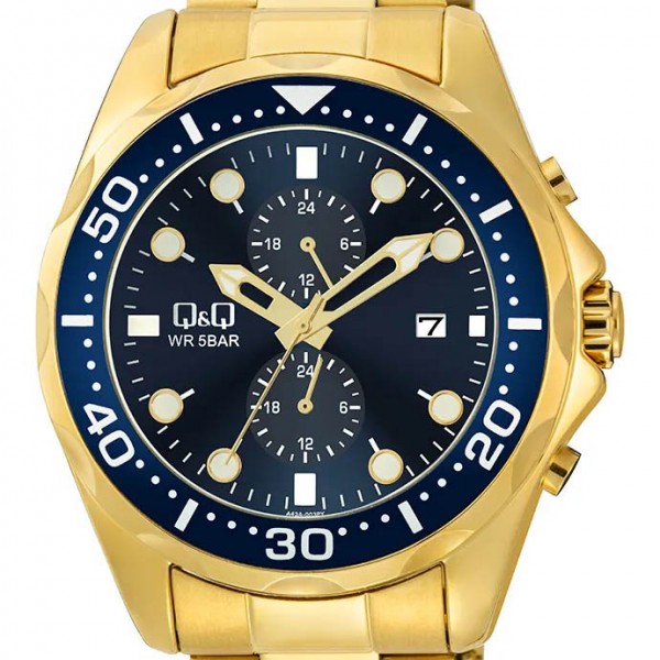 Ρολόι Χειρός Q&Q A43A-003PY Πολλαπλών ενδείξεων