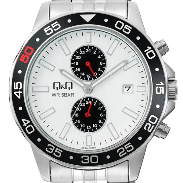 Ρολόι Χειρός Q&Q A53A-001PY Πολλαπλών ενδείξεων