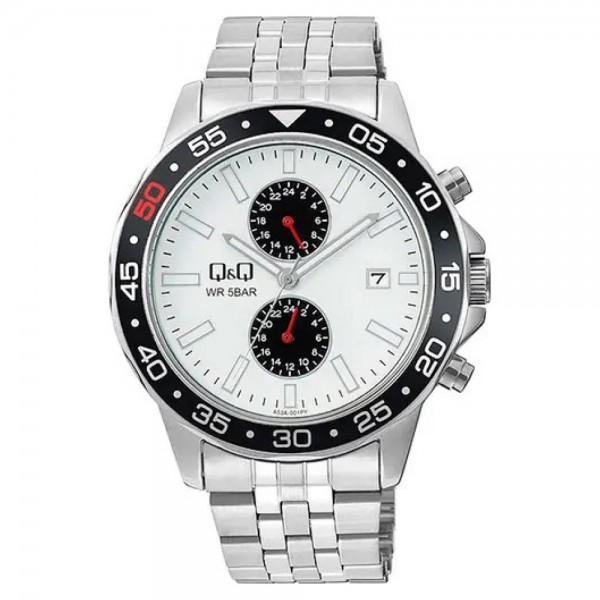 Ρολόι Χειρός Q&Q A53A-001PY Πολλαπλών ενδείξεων