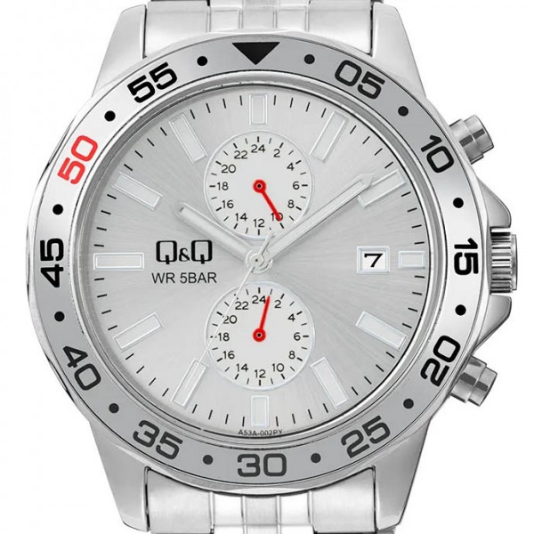 Ρολόι Χειρός Q&Q A53A-002PY Πολλαπλών ενδείξεων