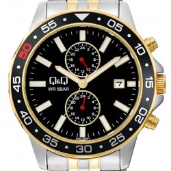 Ρολόι Χειρός Q&Q A53A-003PY Πολλαπλών ενδείξεων