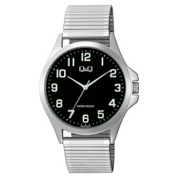 Ρολόι Χειρός Q&Q C36A-025PY με Λαστέξ Ατσάλινο μπρασελέ