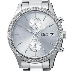 Ρολόι Χειρός Q&Q C70A-002PY Πολλαπλών Ενδείξεων