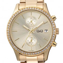 Ρολόι Χειρός Q&Q C70A-006PY Πολλαπλών Ενδείξεων