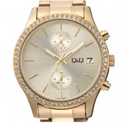 Ρολόι Χειρός Q&Q C70A-006PY Πολλαπλών Ενδείξεων