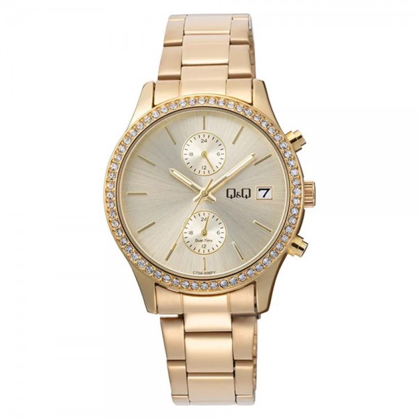 Ρολόι Χειρός Q&Q C70A-006PY Πολλαπλών Ενδείξεων