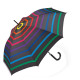 Happy Rain 41082-1 Αυτόματη Ομπρέλα Μπαστούνι Μαύρη-Πολύχρωμη