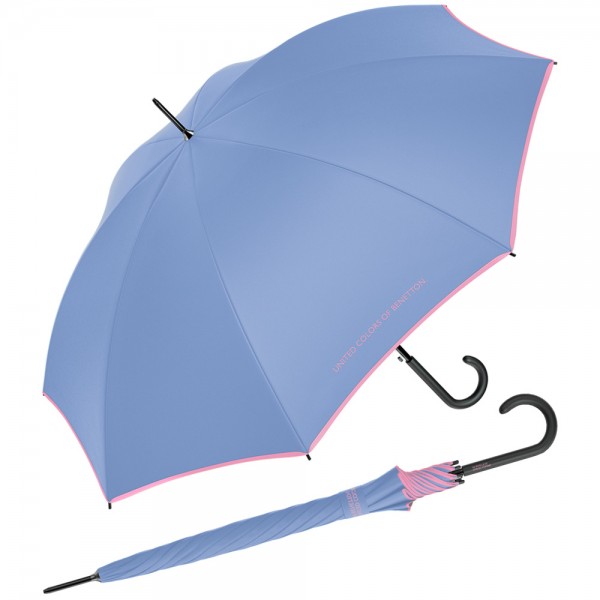 Benetton 56115 Γαλάζια Αυτόματη Ομπρέλα Μπαστούνι