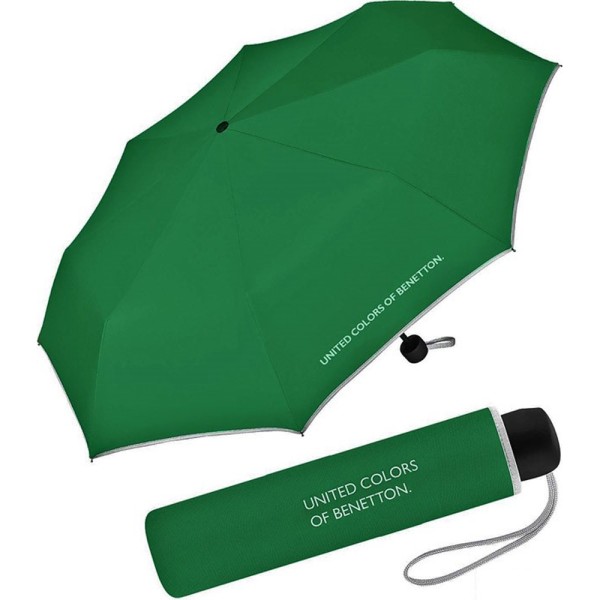 Benetton 56204 Πράσινη Χειροκίνητη Ομπρέλα Βροχής