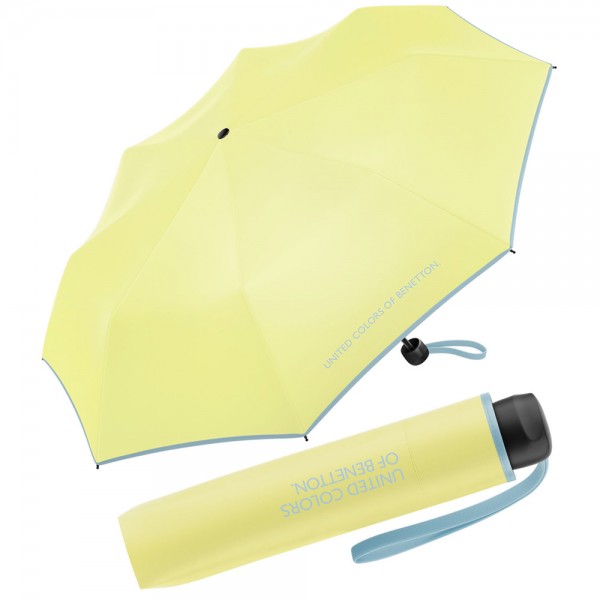 Benetton 56313 Κίτρινη Χειροκίνητη Ομπρέλα Βροχής