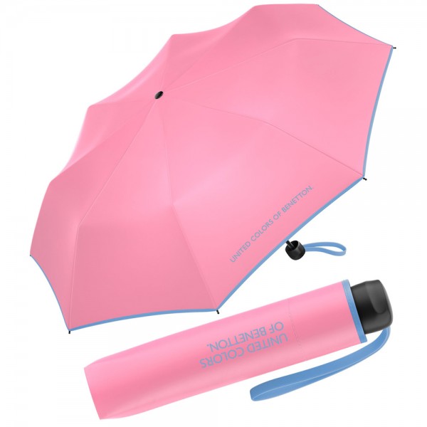 Benetton 56316 Ροζ Χειροκίνητη Ομπρέλα Βροχής
