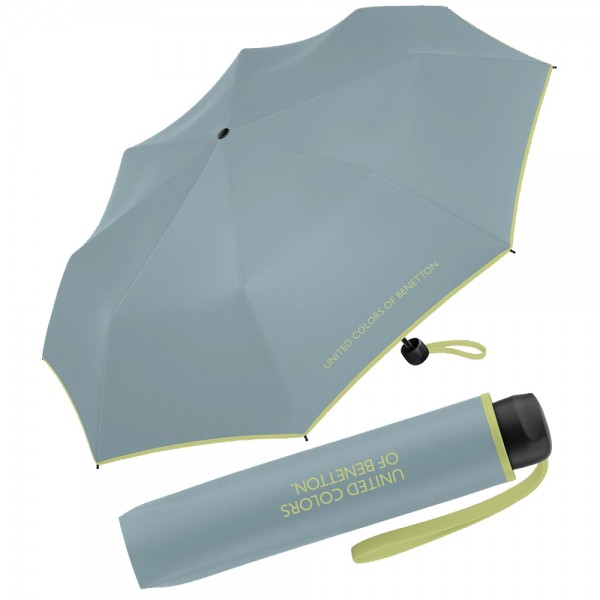 Benetton 56317 Γκρί Χειροκίνητη Ομπρέλα Βροχής