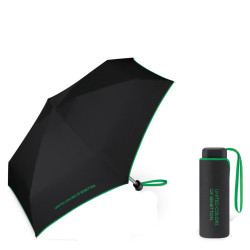 Benetton 56401 Μαύρη Super Mini Χειροκίνητη Ομπρέλα Βροχής