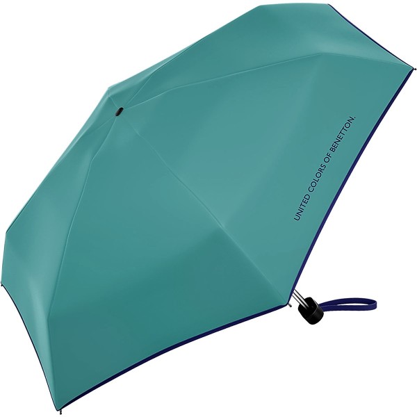 Benetton 56466 Γαλάζια Super Mini Χειροκίνητη Ομπρέλα Βροχής