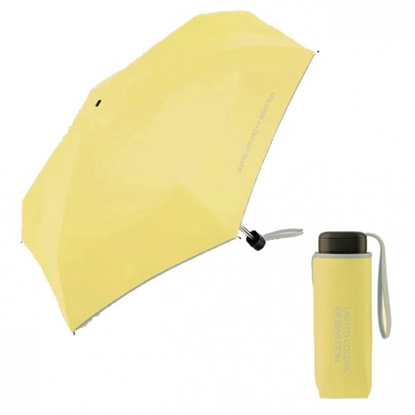 Benetton 56513 Κίτρινο Super Mini Χειροκίνητη Ομπρέλα Βροχής