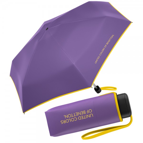Benetton 56521 Μωβ Super Mini Χειροκίνητη Ομπρέλα Βροχής
