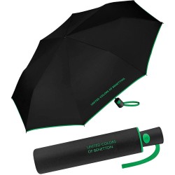 Benetton 56601 Μαύρη Αυτόματη Ομπρέλα Βροχής