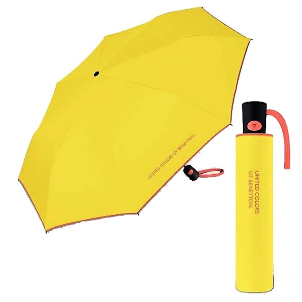 Benetton 56652 Κίτρινη Αυτόματη Ομπρέλα Βροχής