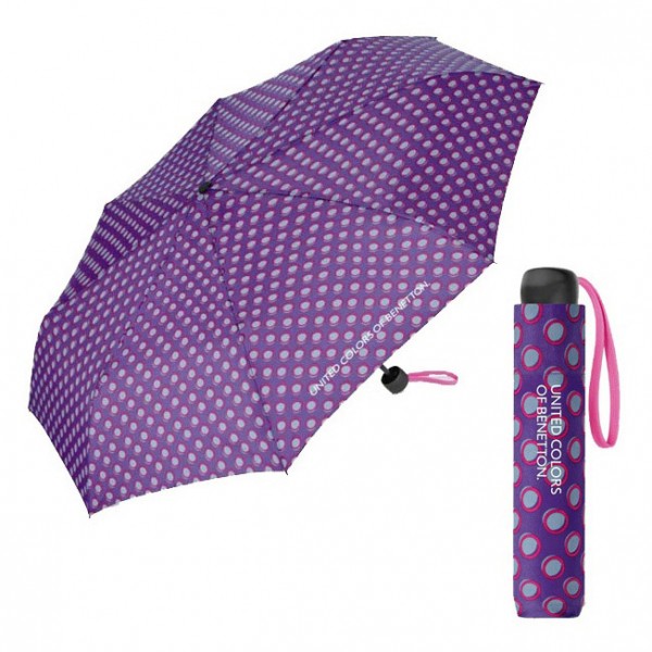 Benetton 59076 Μπλε  Χειροκίνητη Ομπρέλα Βροχής