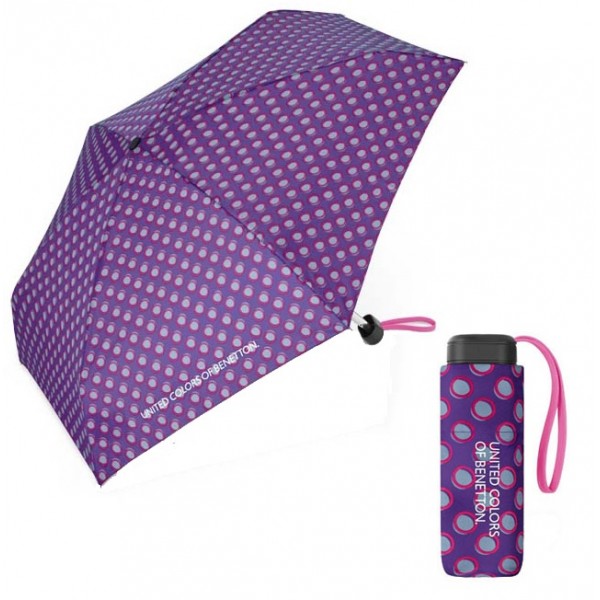 Benetton 59077 Μπλε Super Mini Χειροκίνητη Ομπρέλα Βροχής