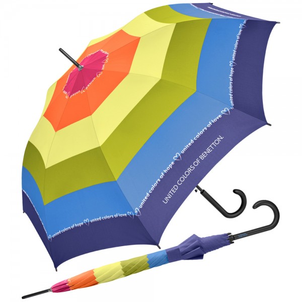 Benetton 59079-3 Ριγέ Αυτόματη Ομπρέλα Μπαστούνι