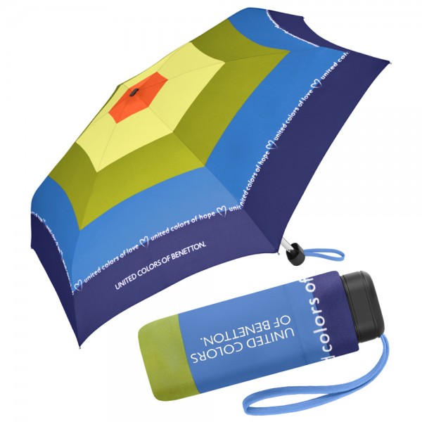 Benetton 59081-3 Ριγέ Super Mini Χειροκίνητη Ομπρέλα Βροχής