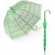 Happy Rain 40995 Αυτόματη Ομπρέλα Μπαστούνι Διαφανής Πράσινη Πουάν