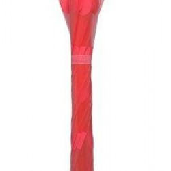 Happy Rain 40995 Αυτόματη Ομπρέλα Μπαστούνι Διαφανής Κόκκινη Πουάν