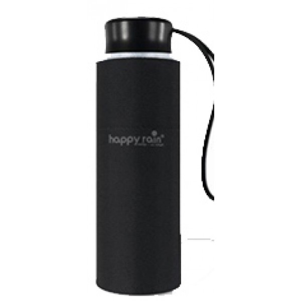 Happy Rain 43367  Mini Χειροκίνητη Ομπρέλα Βροχής Μαύρη