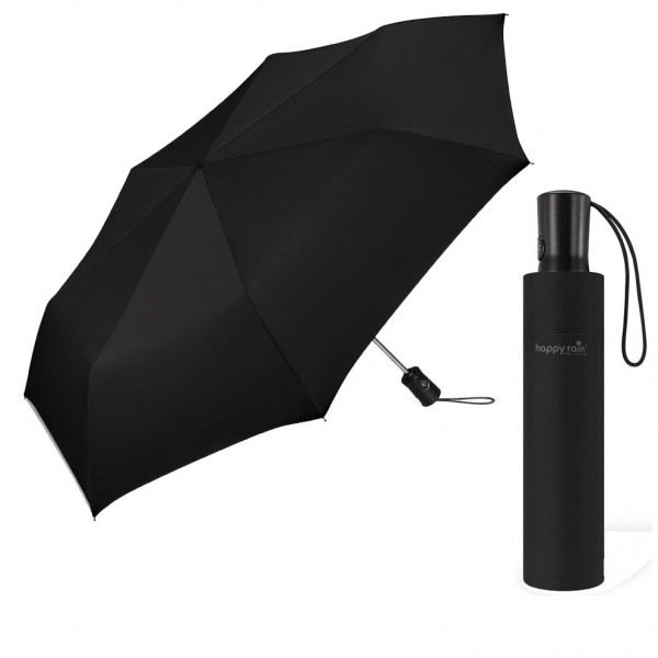 Happy Rain 46867 Αυτόματη Ομπρέλα Βροχής Open-Close  Μαύρη