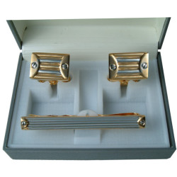 Ανδρικό Σετ Δώρου Μανικετόκουμπα + Κλιπ Γραβάτας TIE01-05