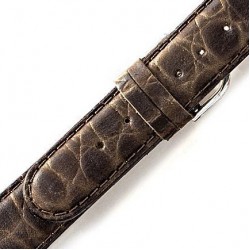 Λουράκι Δερμάτινο 18mm 0182SBR Καφέ Σκούρο