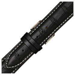 Λουράκι Δερμάτινο 0502BK 24mm Μαύρο