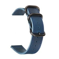 Λουράκι Δερμάτινο 22mm 0516BL Μπλέ