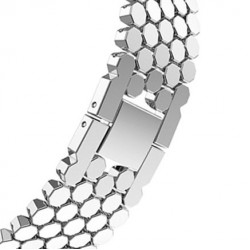 Μπρασελέ Ατσάλινο B020122SL 22mm κατάλληλο για Smartwatch Ασημί