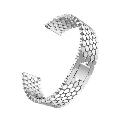 Μπρασελέ Ατσάλινο B020122SL 22mm κατάλληλο για Smartwatch Ασημί