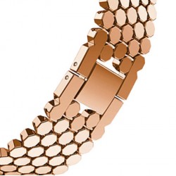 Μπρασελέ Ατσάλινο B020122PN 22mm κατάλληλο για Smartwatch Ροζ Χρυσό