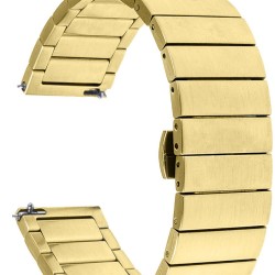 Μπρασελέ Ατσάλινο B020618GL 18mm Εύκολης Αλλαγής Χρυσαφί