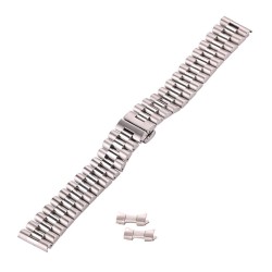 Μπρασελέ Ατσάλινο B085 20mm Ασημί Τύπου Rolex