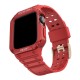 Λουράκι Θήκη για Smartwacth τύπου Apple Πλαστικό PU 8862RD 38/40/41mm Κόκκινο