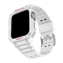 Λουράκι Θήκη για Smartwacth τύπου Apple Πλαστικό PU 8862WT 42/44/45 mm Λευκό