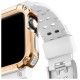 Λουράκι Θήκη για Smartwacth τύπου Apple Πλαστικό PU 8862WTRG 38/40/41mm Λευκό Ροζ/Χρυσό
