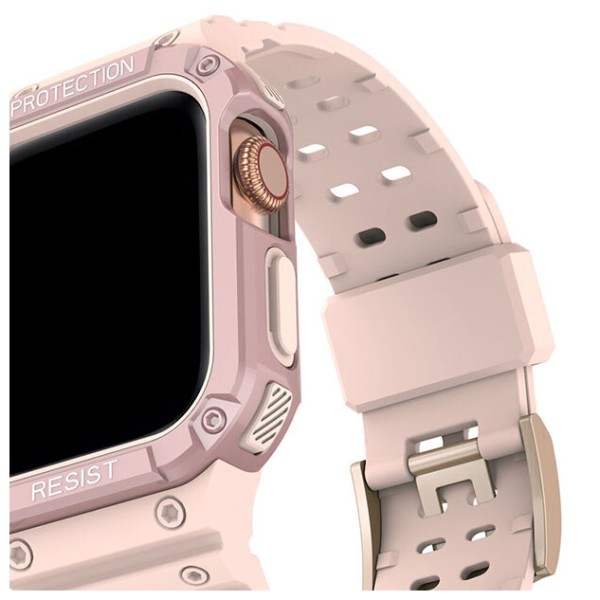 Λουράκι Θήκη για Smartwacth τύπου Apple Πλαστικό PU 8862PN 42/44/45mm Ροζ
