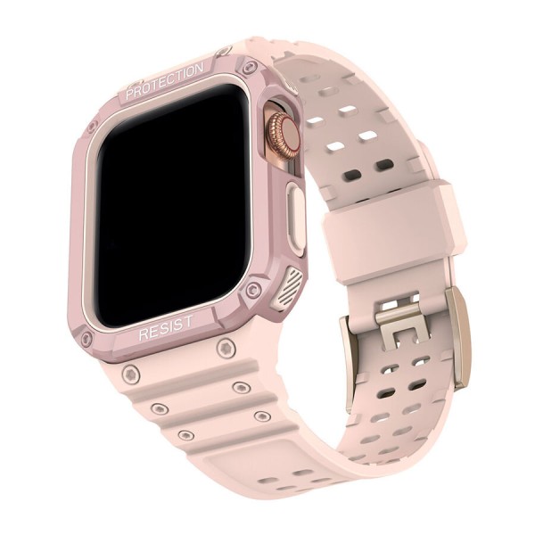 Λουράκι Θήκη για Smartwacth τύπου Apple Πλαστικό PU 8862PN 42/44/45mm Ροζ
